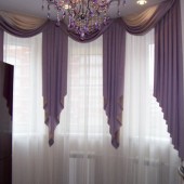 Фиолетовые шторы для кухни, фото 5