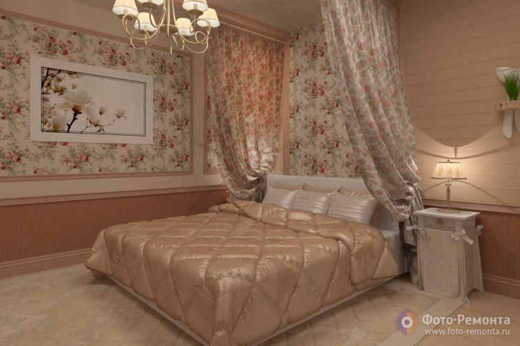 Дизайн маленькой спальни в стиле прованс