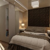 Коричневые спальни фото - дизайн интерьера