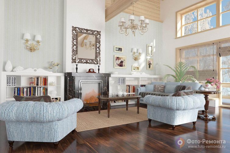 Уютный дизайн загородного дома, 350 кв.м.