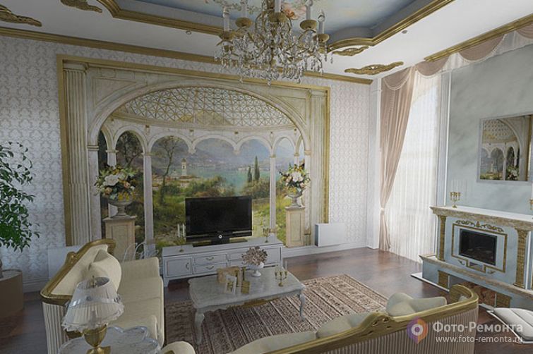 Дизайн интерьера коттеджа в п. Карпов Пруд