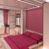 Розовые спальни фото - дизайн интерьера