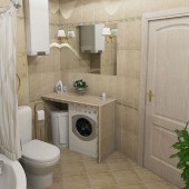 Бежевые ванные комнаты фото - дизайн интерьера