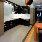 Черные кухни фото - дизайн интерьера