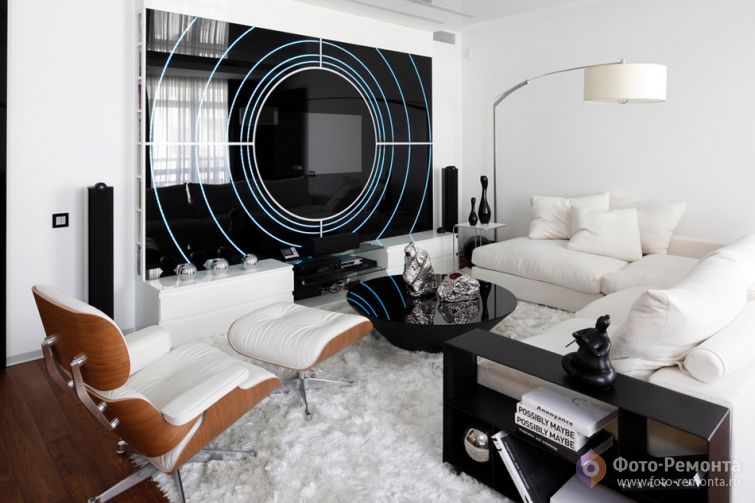 Квартира с красивым дизайном гостиной