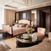 Коричневые спальни фото - дизайн интерьера