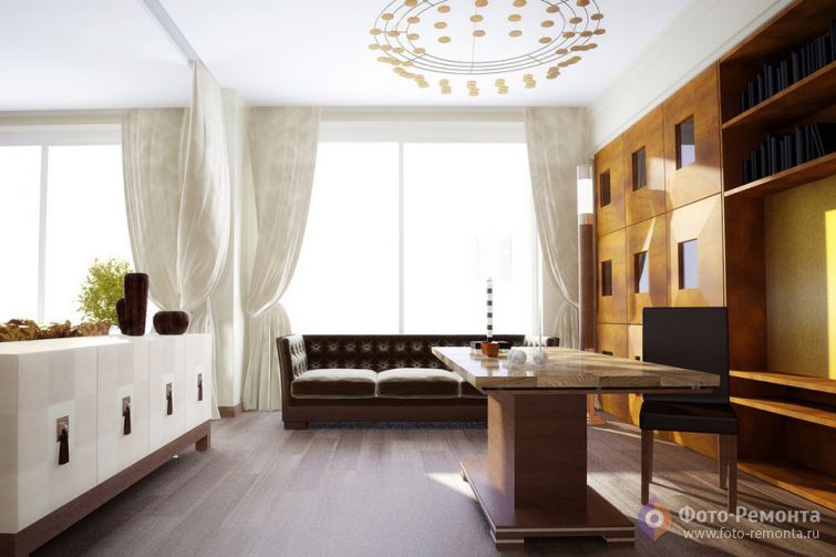  Дизайн интерьера маленького домашнего кабинета