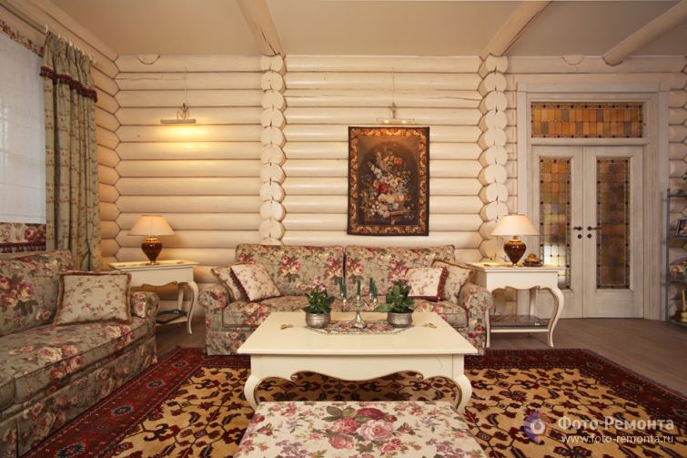  Ремонт гостиной в стиле кантри