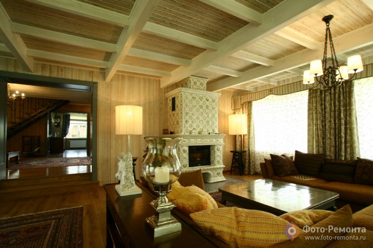 Деревянный дом в стиле прованс