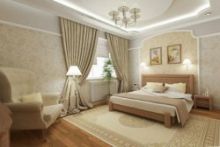 Классическая спальня в светлых тонах