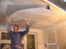 Потолок из гипсокартона своими руками