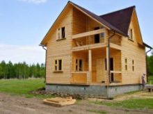 Недостроенный дом из клеенного бруса