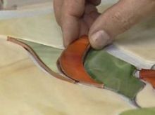 Изготовление витража из осколков стекла