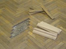 Ремонт паркета с частичной заменой дощечек